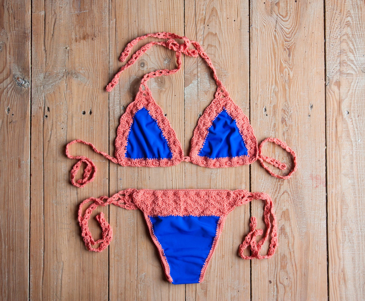 Crochet Brazilian Bikini Fabric Bikini Set Crochet Bikin