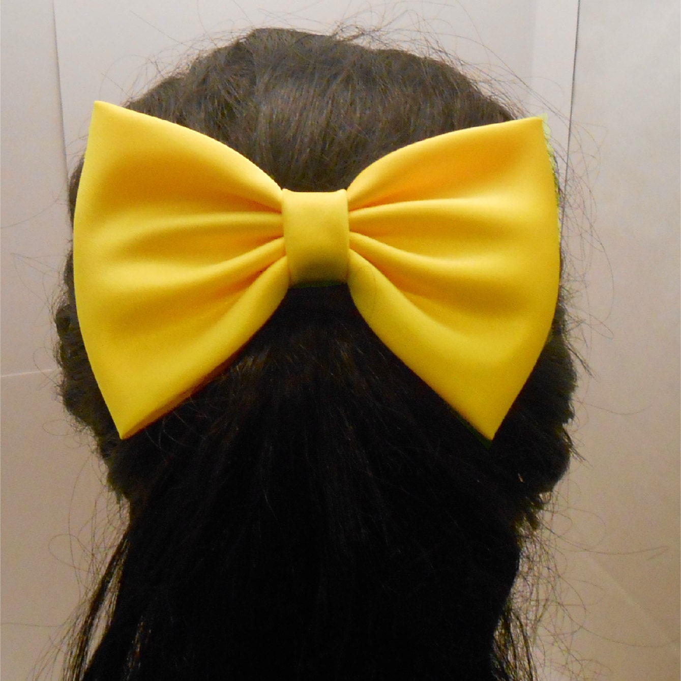 Yellow Hair Bow Yellow Satin Hair Bow Bows For Women Kawaii