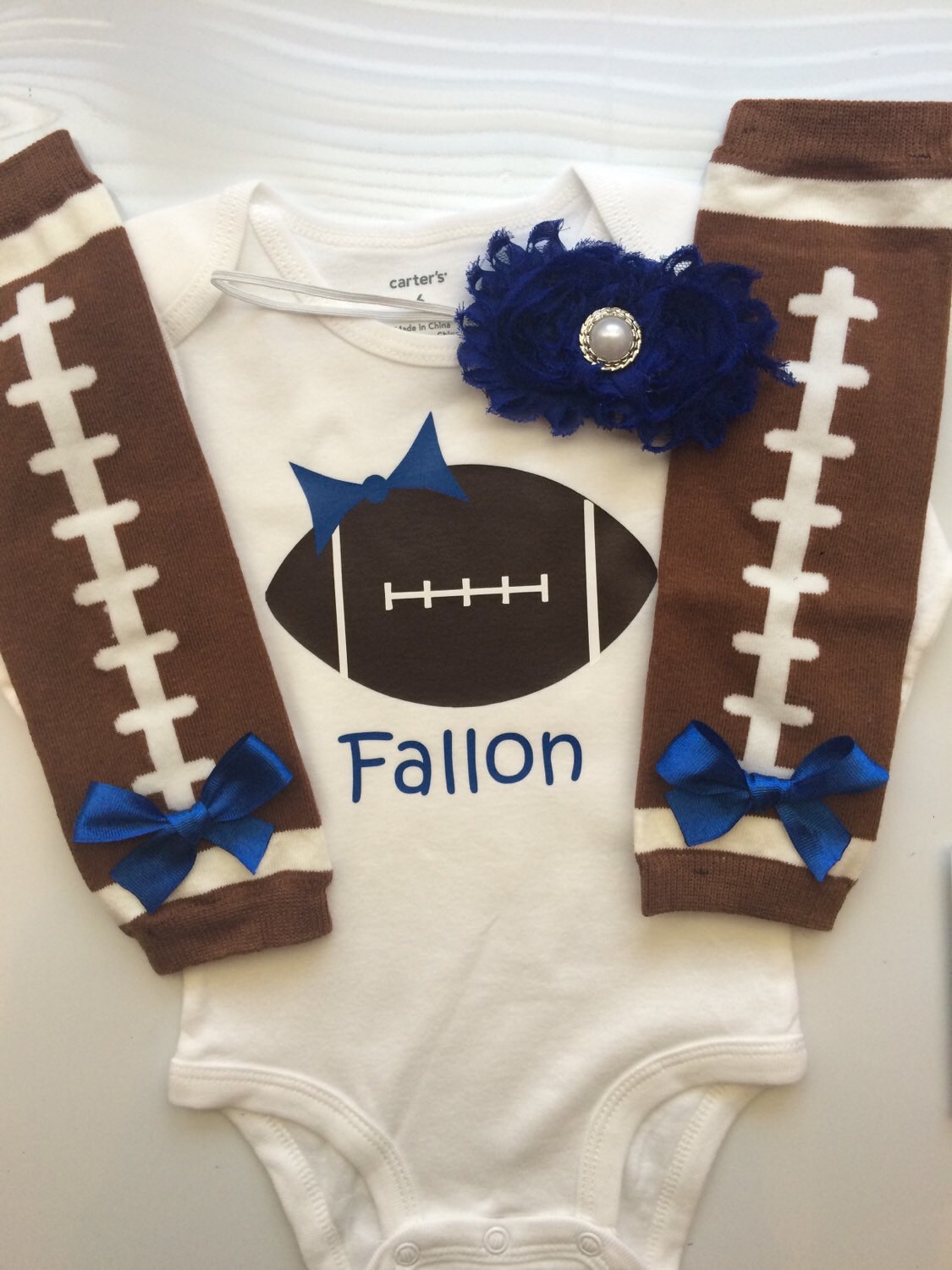 Baby Girl Football Outfit personalized baby girl by AboutASprout