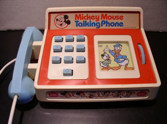 vintage mickey mouse talking phone