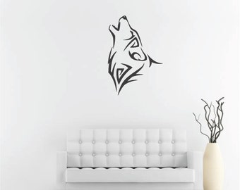 Wolf wall decal | Etsy