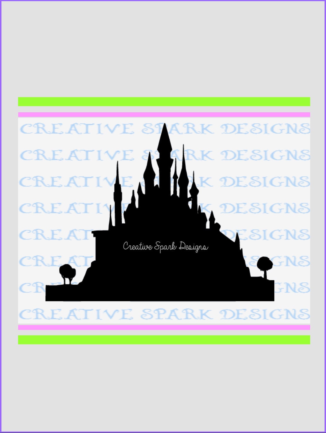 Sleeping Beauty's Castle Silhouette SVG