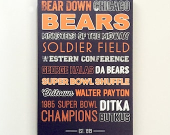 Chicago Bears Wall Art chicago bears art | etsy Chicago Bears Wall Art chicago bears art | etsy