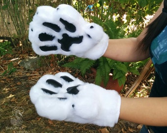 Four Finger Puffy Feline Paw Hands - Made to Order