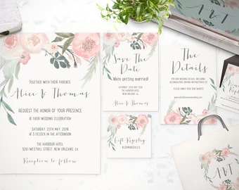 Printable beach wedding invitations kits