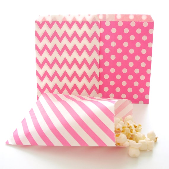 Hot Pink Paper Bags Custom Gift Bags Favor Bag Ideas Mini