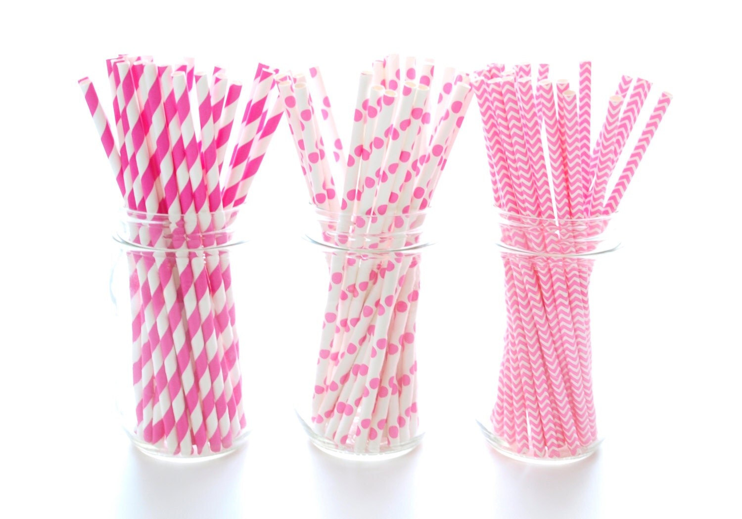 Hot Pink Party Straws Drink Stirrers Drinking Straws Hot