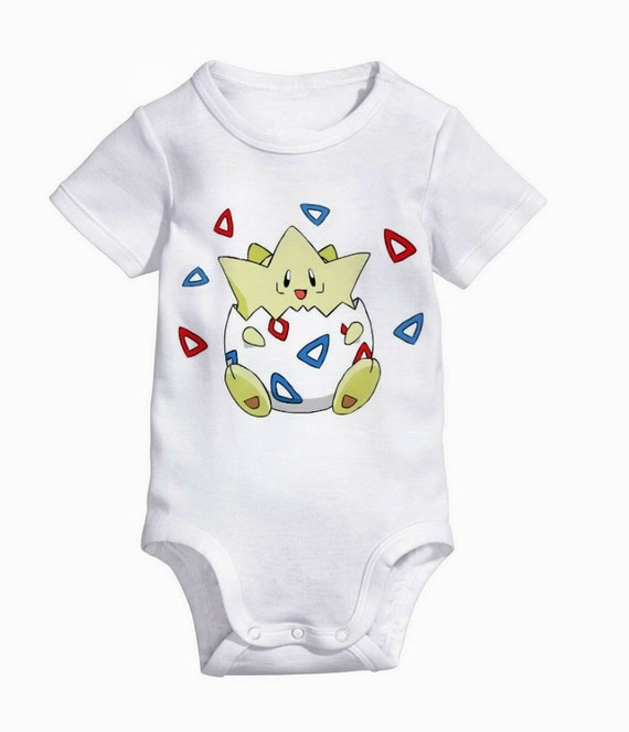 Togepi Baby Bodysuit Pokemon Baby by RollieePollieeStudio on Etsy