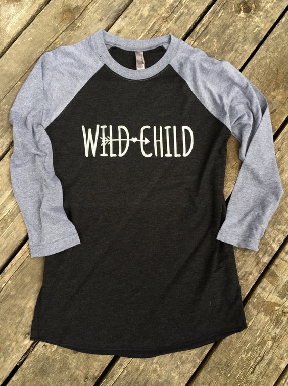 Wild Child Country Music Baseball Tee Gypsy Boho Cowgirl