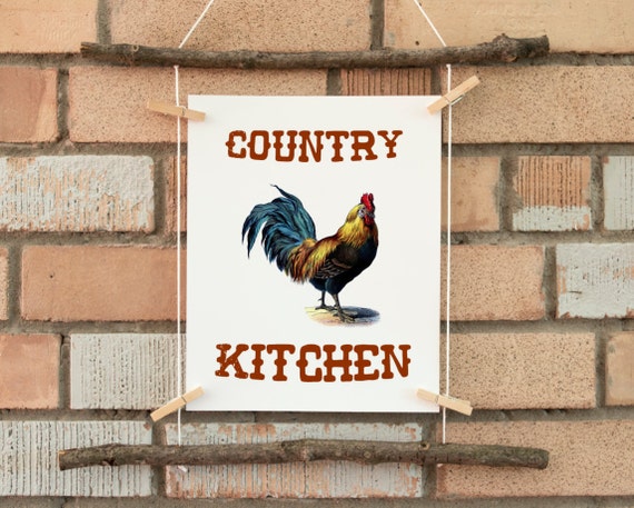 Country Kitchen Print Wall Art print kitchen by PrintableLifeStyle