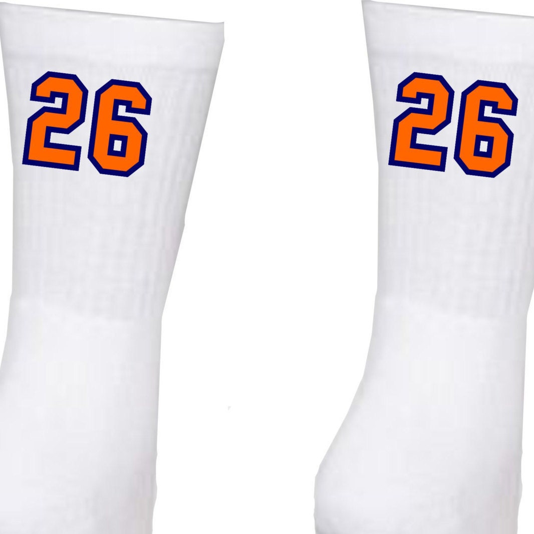 Number Socks 3 Pairs of Custom Sport Socks Number Socks cheer