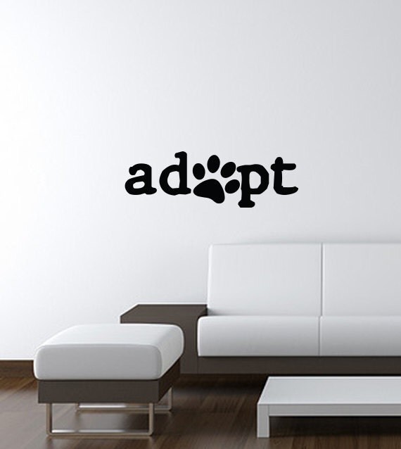 Adopt Pet Adoption Wall Art Decal 7x20 Free