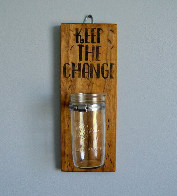 Items similar to Laundry room change jar sign on Etsy