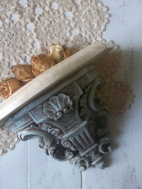 Marble Corbel Wall Shelf Sconce. Rustic by 3vintagehearts ... on Corbel Sconce Shelf id=78021