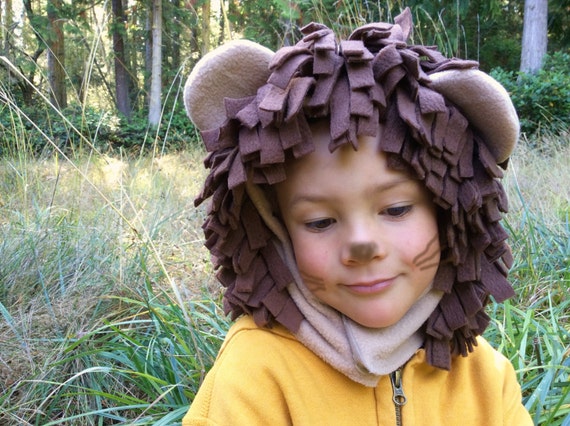 Lion Halloween Costume HOOD and TAIL ONLY, kids costume hood, boys costume, girls costume Il_570xn