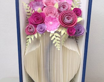 Book Folding Pattern - Vase - Flower Vase + Free Tutorial