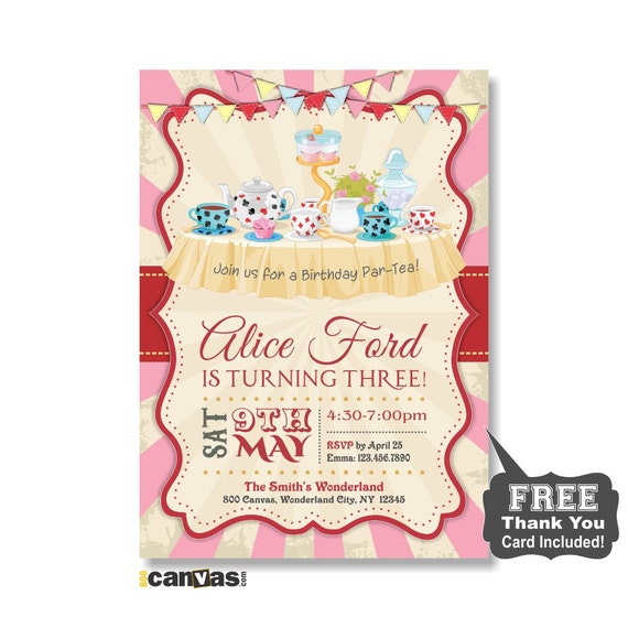 First Birthday Tea Party Invitations 10