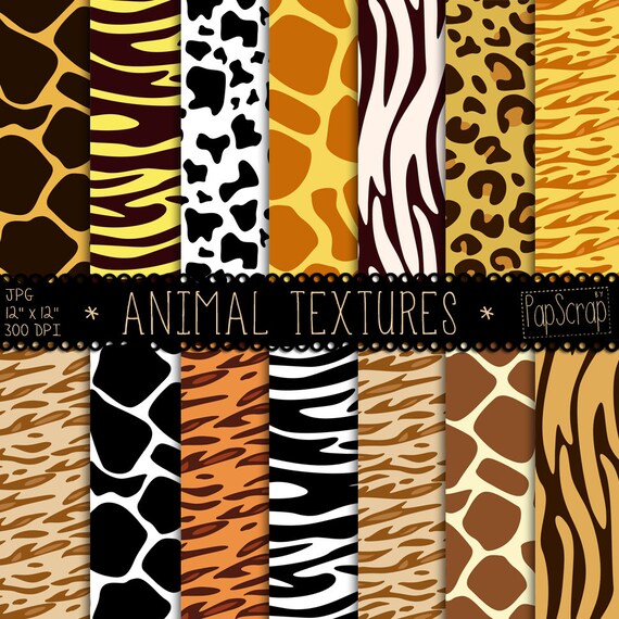 Animal print digital paper : Animal Textures