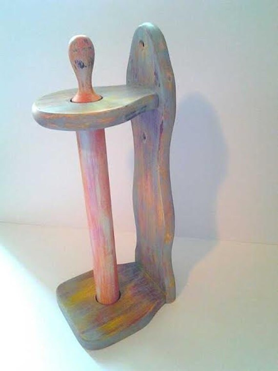Wooden Paper Towel Holder Hand Painted by PaintedPeculiar on Etsy