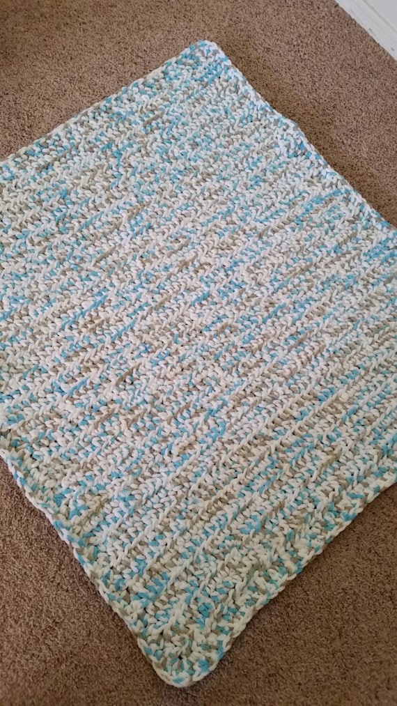 Chenille Baby Blanket Crochet Blanket Baby Shower by SachasThreads