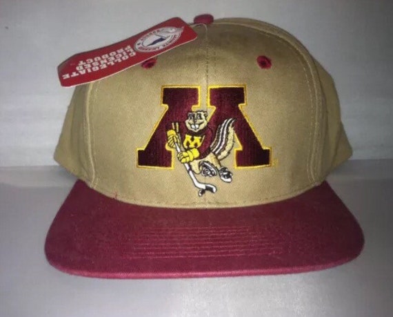 Vintage Minnesota Gophers Snapback hat cap rare 90s hockey