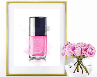 Pink Nail Polish • Coco Pretty Things • Designer Inspired • Instant download print • 8x10 / 5x7