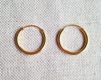 19 mm Gold Filled Hoop Earrings - Gold Hoop Earrings - Tiny Hoop Earrings - Hoop Earrings - Small Hoop Earring - Gold Hoop Tiny