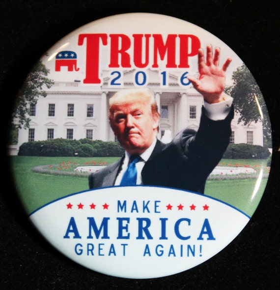 Donald Trump 2016 Make America Great Again Pin by TeesNGiftsForU