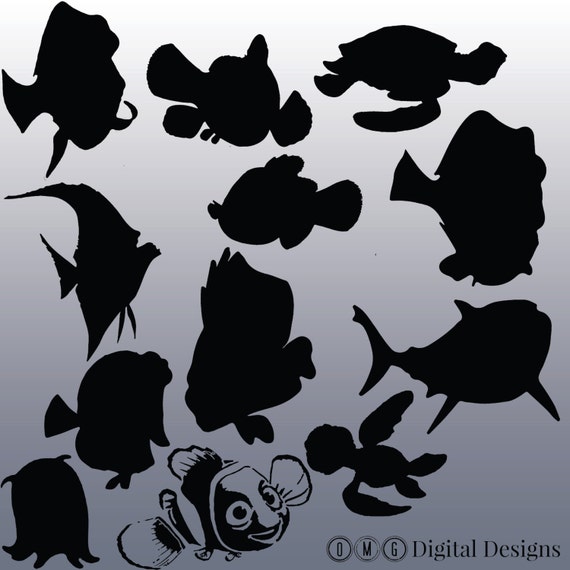 Download 12 Finding Nemo Silhouette Clipart Images, Clipart Design ...