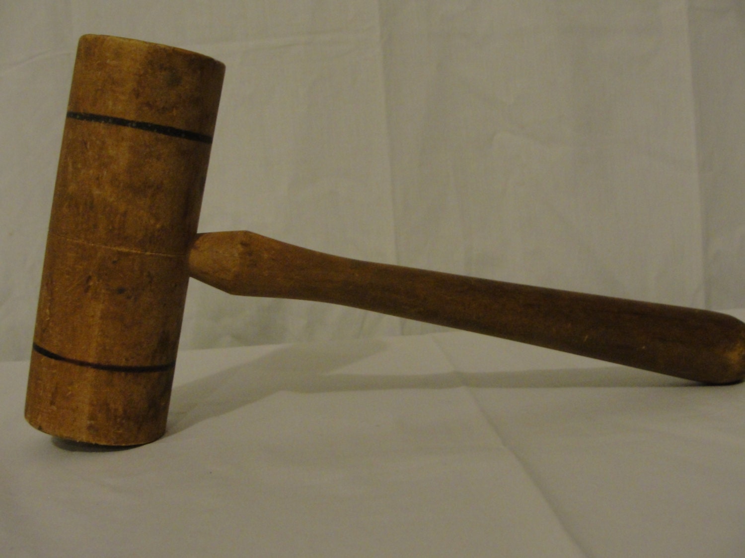 Antique wooden gavel mallet maul hammer judge auctioneer
