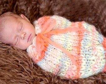 KNIT PATTERN- Basic Snuggle Sack; Handspun Yarn; Thick and Thin; Bulky Yarn