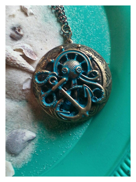 Nautical Locket Handmade Jewelry Nautical Jewelry Nautical