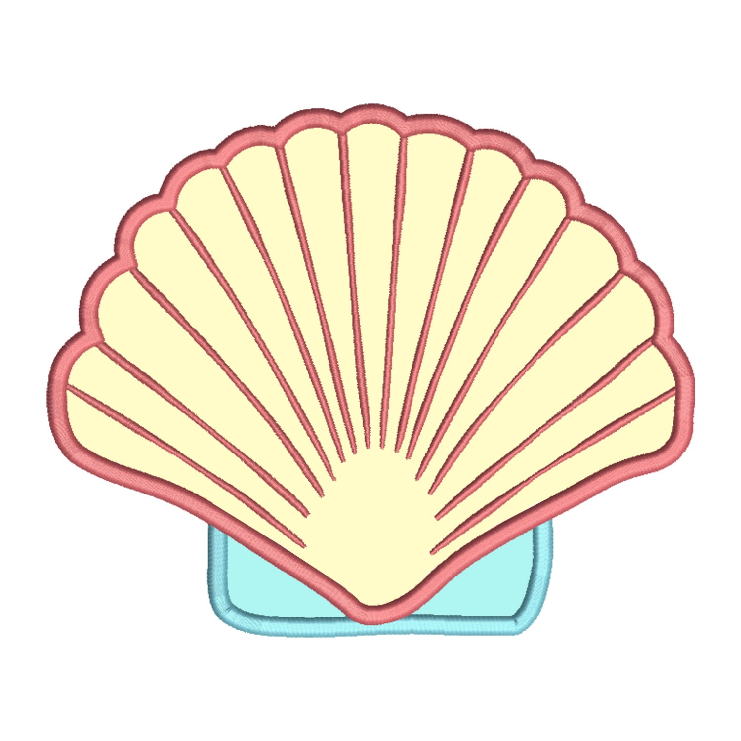Shell Applique Embroidery Design Download by LaughLoveApplique