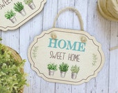 Wooden Home  Sign