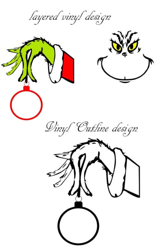 Download Free SVG Grinch monogram SVG DXF PNG by DavidDesignShop on Etsy fr...