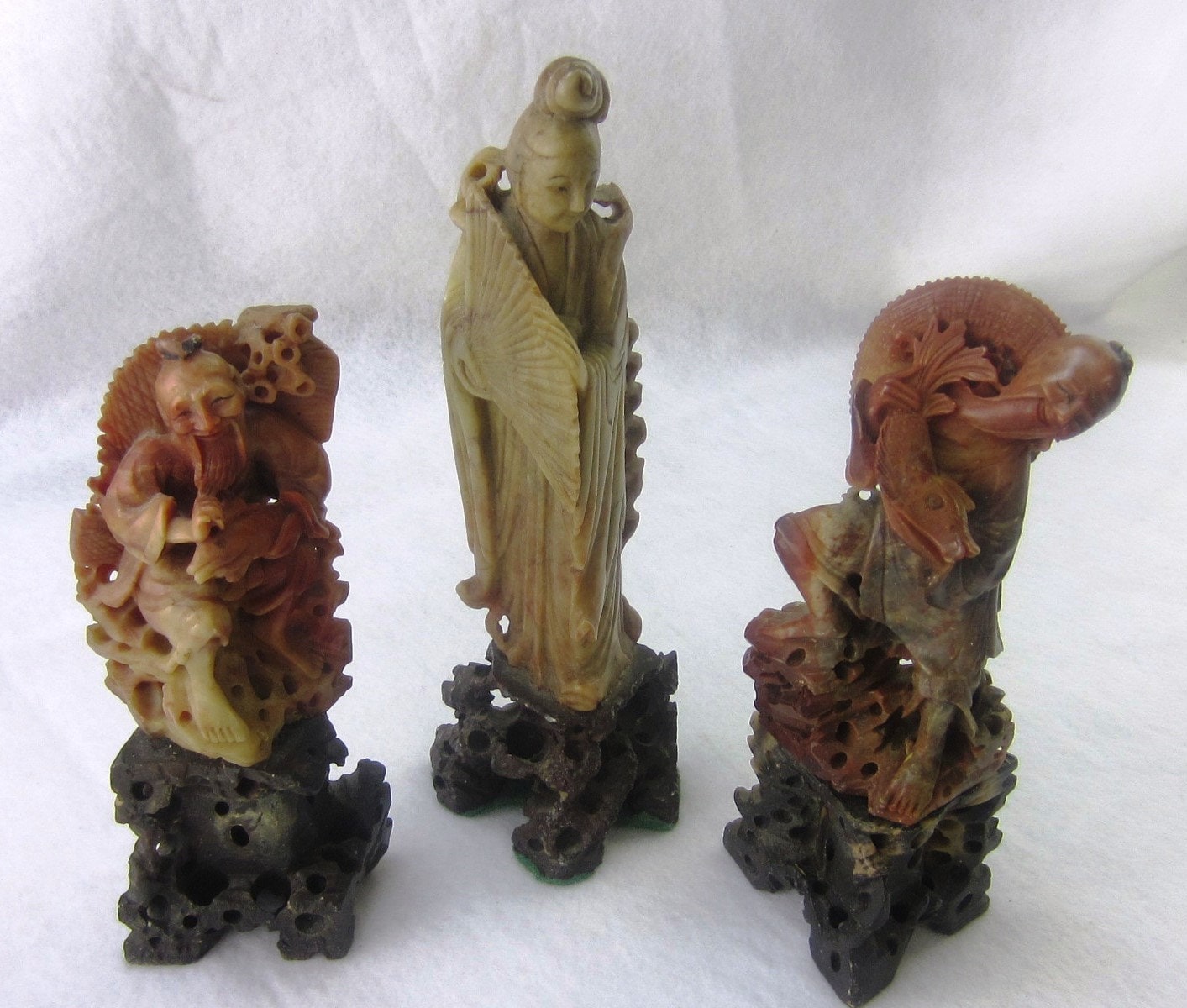 Chinese Soapstone Figurines Finley Carved