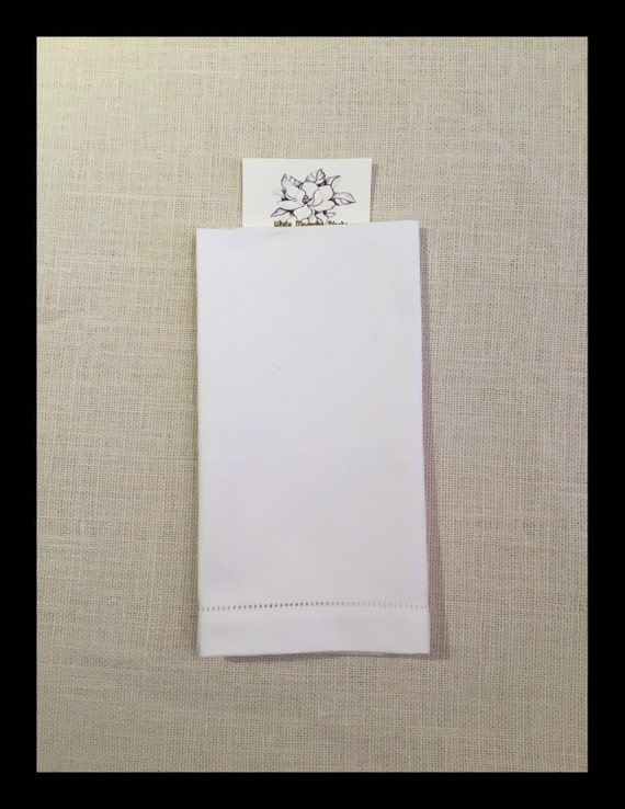 Cotton Guest towel Embroidery Blank by WhiteMagnoliaBlanks on Etsy