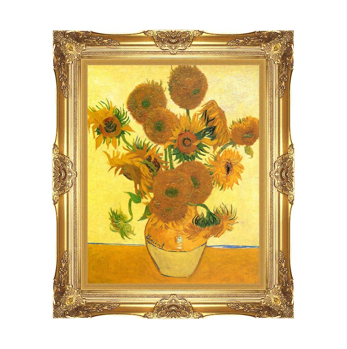 Framed Print Vincent van Gogh Vase with Fourteen Sunflowers