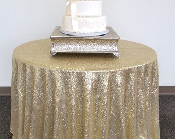 Sparkly Light Gold Glitz Sequin Table Cloth, Sequin Tablecloth, Glitz Tablecloth, Sequin Cake Tablecloth