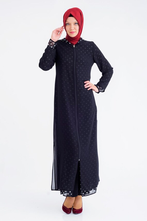 Items similar to SALE polka dot  black long maxi dress 