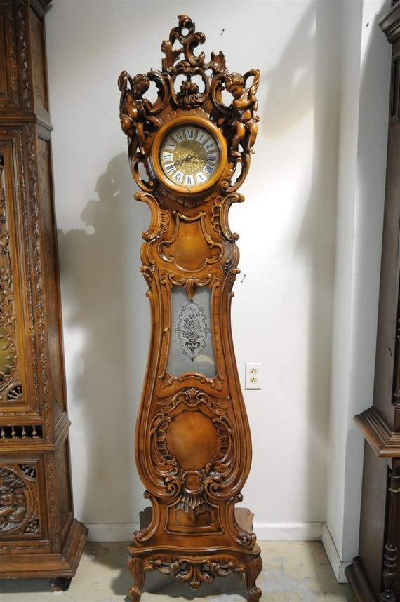 Italian Baroque Cherub Grandfather Clock with
