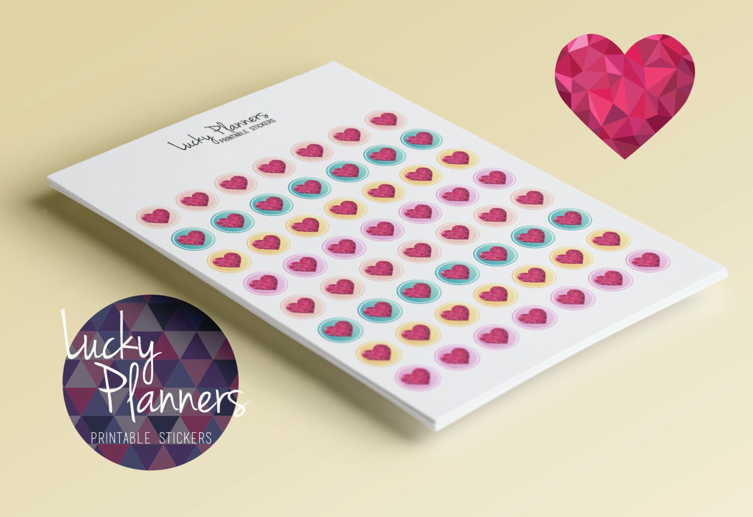 kikki jobs k australia Printable 56 Heart from on Icons LuckyPlanners Stickers