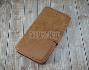 FREE SHIPPING - Brown iPhone 6s Wallet Case - Genuine Leather
