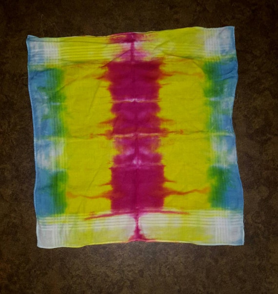 Tie Dye multistripe pattern handkerchief