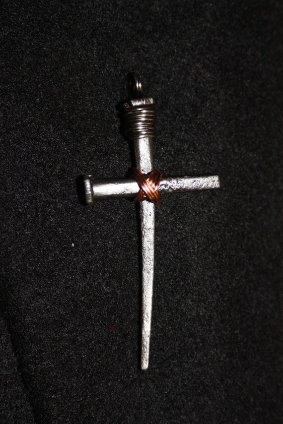 Antique Nail Cross Pendant