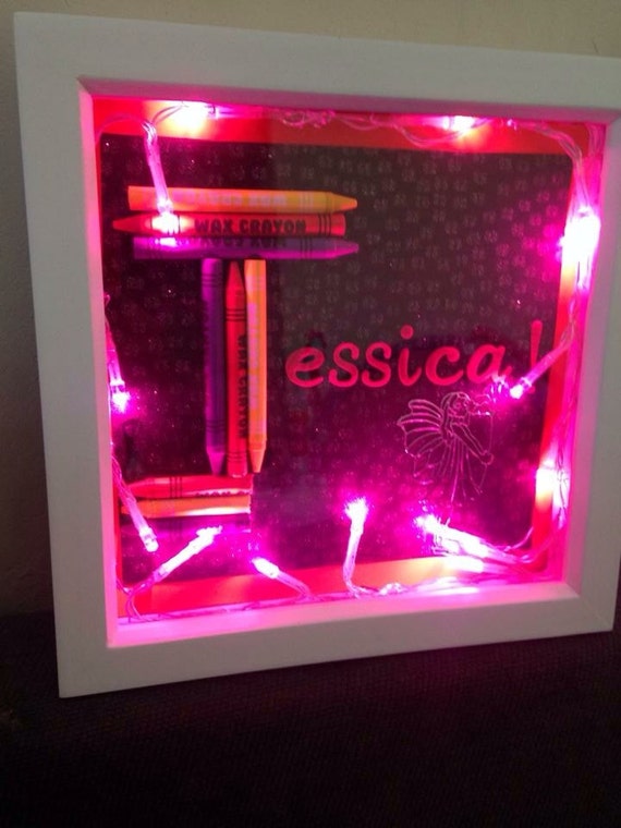 Items Similar To Personalised Crayon Led Light Up Box Frame On