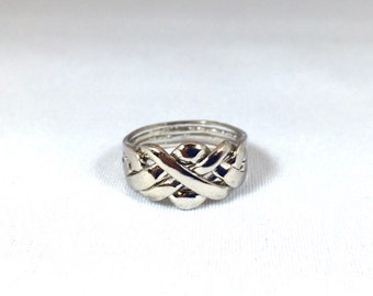 Puzzle Ring in Sterling Silver, The Original Friendship Ring.