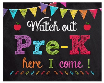 Sassy image with regard to first day of pre k sign printable Crazy image in first day of pre k sign printable