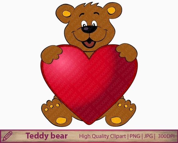 teddy bear with heart clipart - photo #49