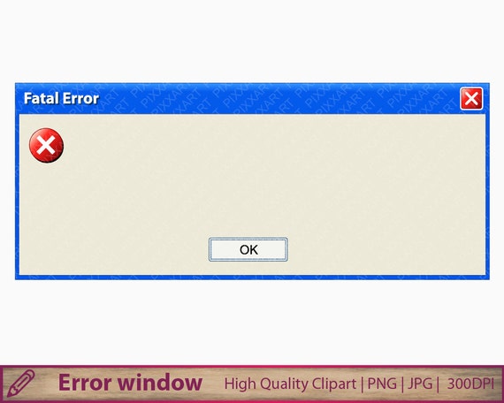 Error window clip art pop up message clipart computer fatal